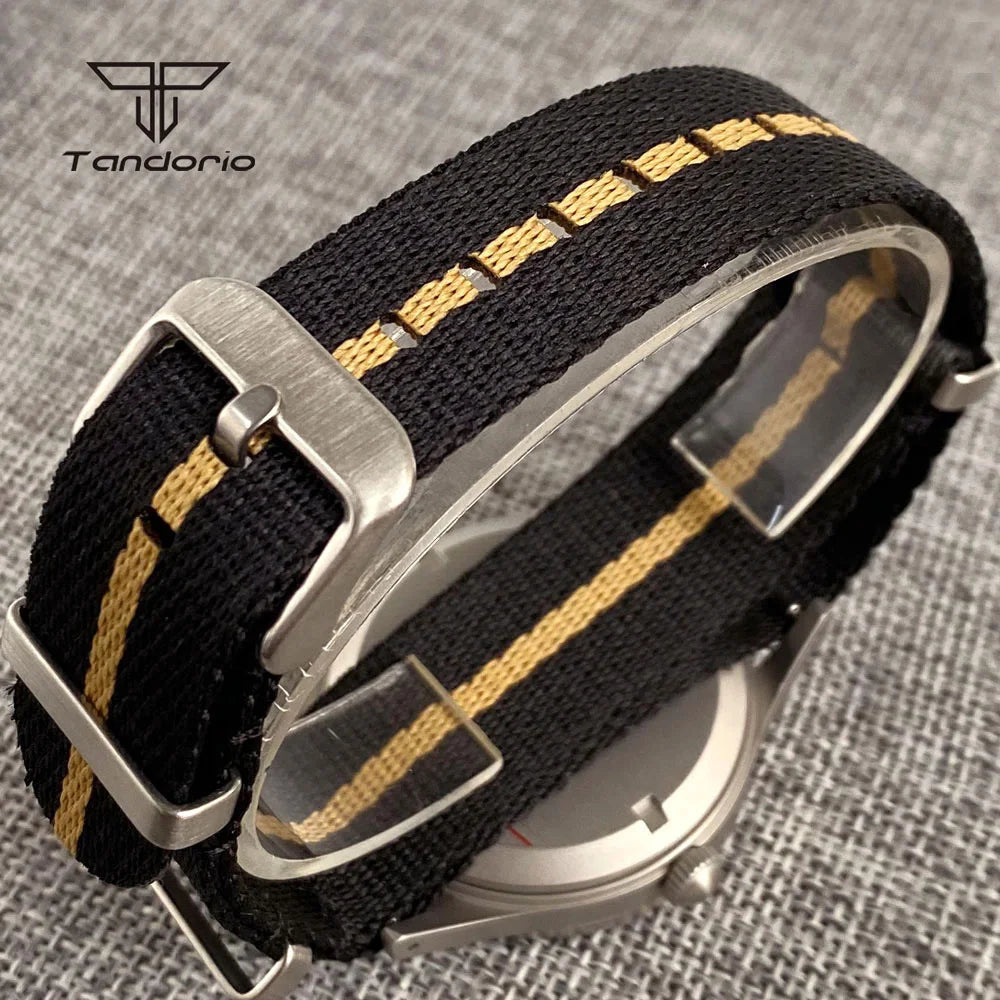 Tandorio Fashion Ghost Dial Luminous 50-Fathoms Style Dive Automatic NH35 Men's Watch Domed Sapphire 20ATM 40mm Sandblasted Case