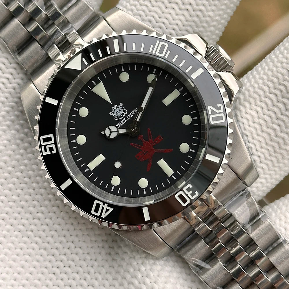 STEELDIVE SD1954 Black Dial 41MM Stainless Steel NH35 Automatic Movement What Ghost Mens 300M Dive Watch Reloj Sapphire Glass