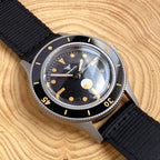 Tandorio NEW 50 Fathoms Automatic Watch for Men Luminous Ghost Dial NH35A Movt 200m Waterproof Bubble Sapphire Glass Sandblasted