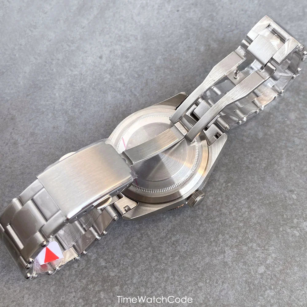 100m Waterproof NH35AA Movement Automatic Men's Watch Mechanical Double Domed Sapphire Rotating Bezel Luminous 316L Bracelet