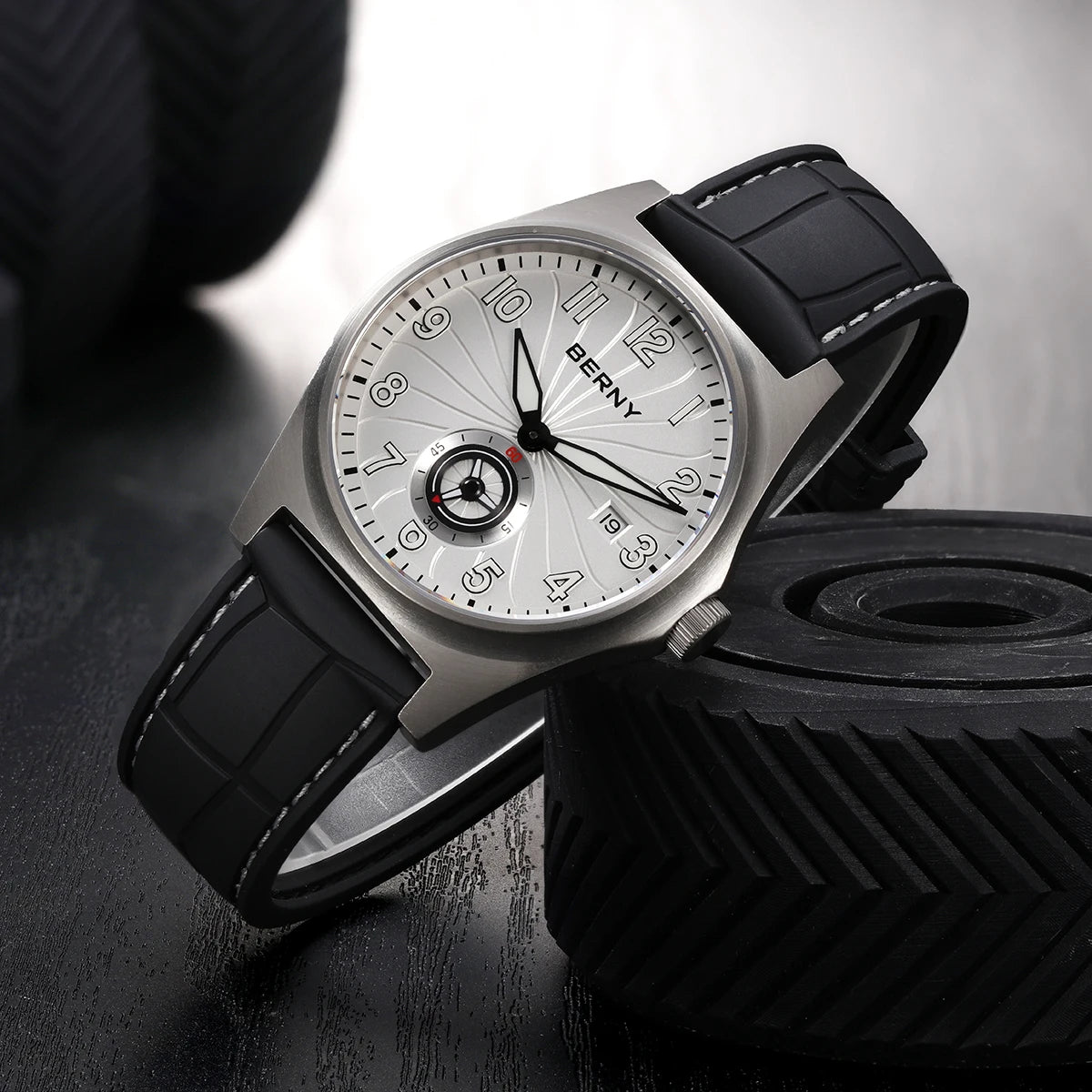 BERNY Full Titanium Automatic Men Watch Super Luminous Mechanical Wristwatch with 10ATM Waterproof Sapphire ST1731 Men Watches