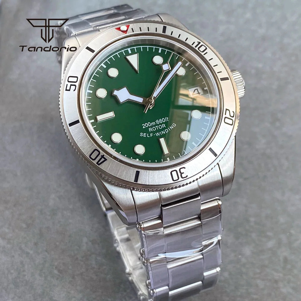 Business 40mm Men's Stainless Steel NH35 Automatic Wristwatch Sapphire Date Dress Mechanical Watches Luminous Self-winding