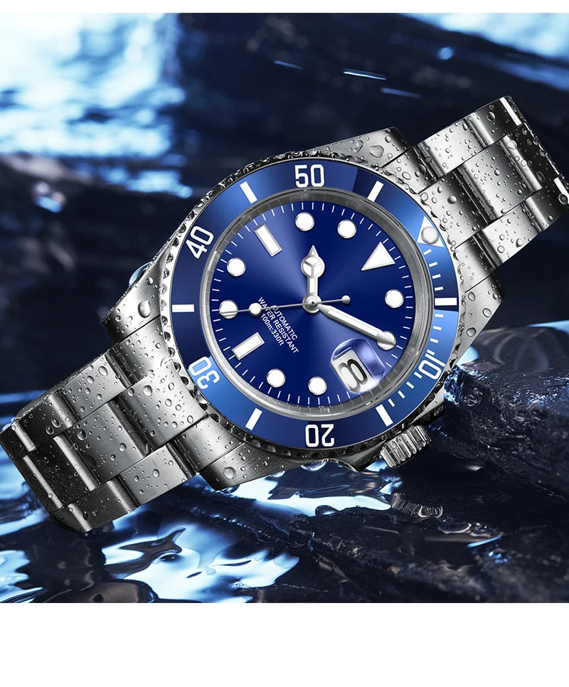 Corgeut Reloj Custom Logo Men's Mechanical Automatic Wristwatch NH35 Movement 40mm Dial 100M Waterproof Sapphire Glass DIY