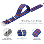 Nylon Watch Band 20mm 22mm Comfortable Watch Straps Loop Military Washable Blet for Men Watchbands