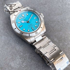 Business 40mm Men's Stainless Steel NH35 Automatic Wristwatch Sapphire Date Dress Mechanical Watches Luminous Self-winding