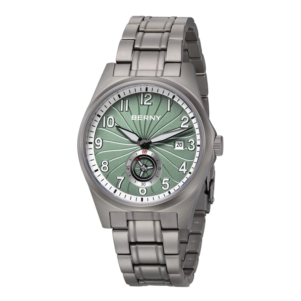 BERNY Full Titanium Automatic Men Watch Super Luminous Mechanical Wristwatch with 10ATM Waterproof Sapphire ST1731 Men Watches