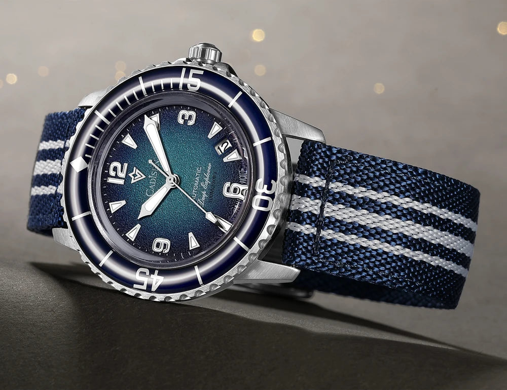 CADISEN Deep Explorer 2025 New Automatic Mechanical Watch Man Canvas Strap Wristwatch MIYOTA  Luxury Luminous Waterproof Watches