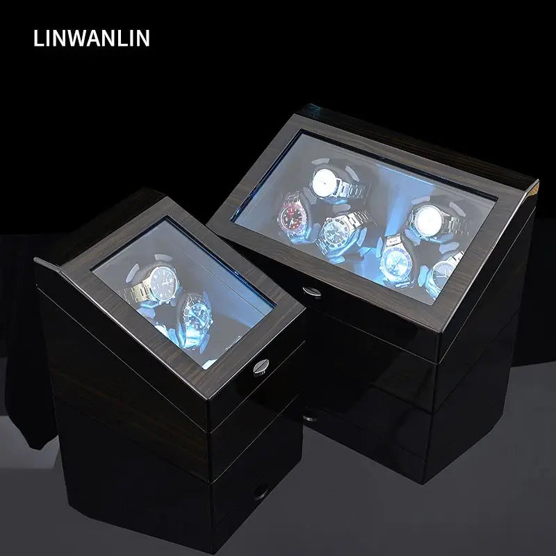 Luxury Watch Winder for Automatic Watches Box Mechanical with Zero Magnetism Silent 12 Watches Box Storage Rotating for Men
