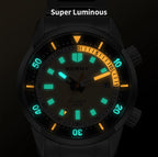 BERNY Automatic Diving Watches for Men 20AMT Super Luminous Mechanical Men's Diver Watch Sapphire Full Stainless Steel Dive