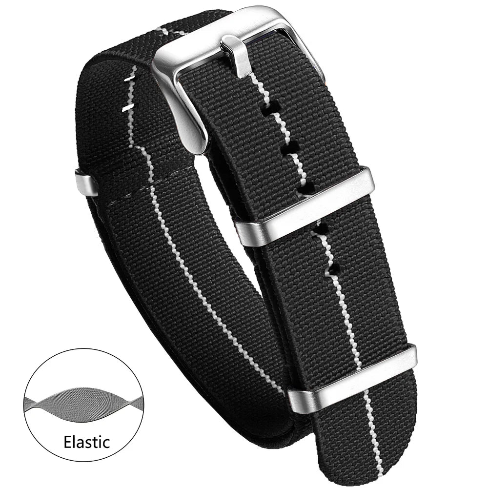 Nylon Watch Band 20mm 22mm Comfortable Watch Straps Loop Military Washable Blet for Men Watchbands