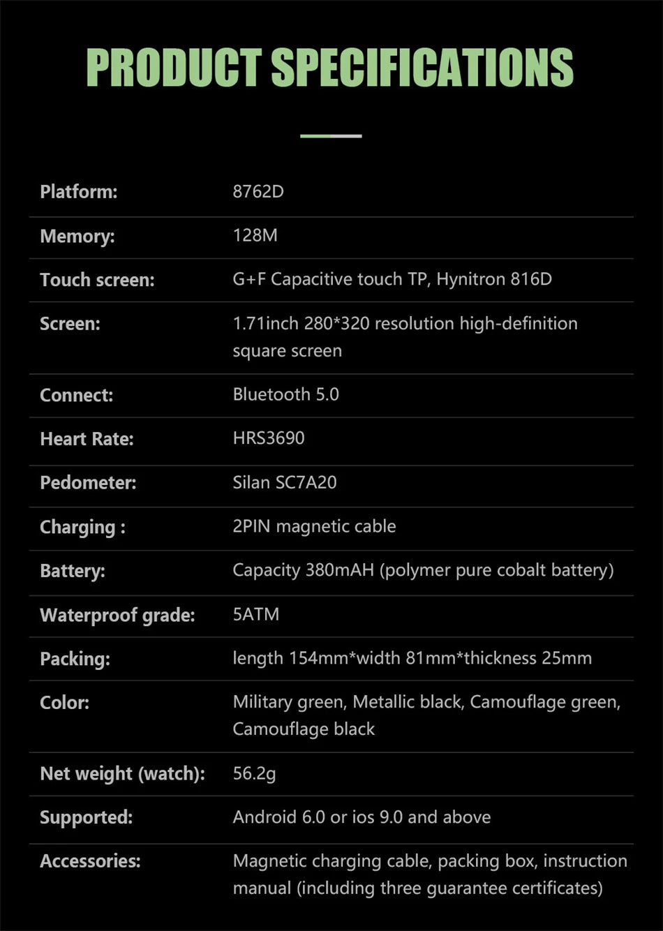 Smart Watch Men Swim IP68 ATM Waterproof Smart Clock Outdoor Sports Fitness Tracker Health Monitor Smartwatch For Android IOS