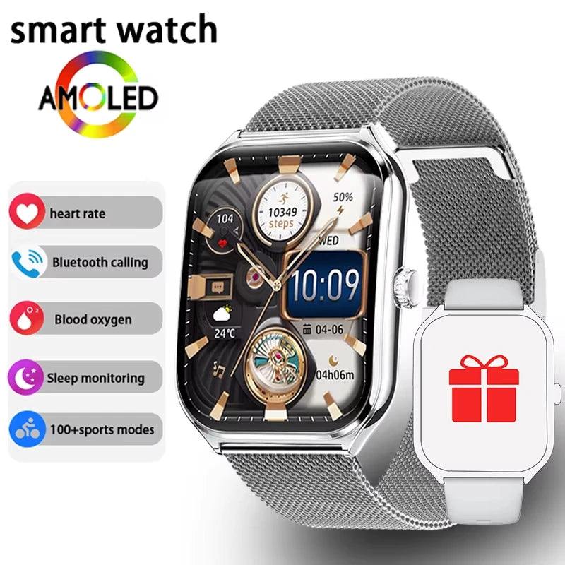 2025 new smart watch, 1.96-inch sports watch, IP67 waterproof, 110+ sports mode, fitness activity tracker, ultra-thin watch.