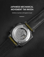 BOAIJIUA Fully Automatic Mechanical Men's Watch Original Design Mechanical Watches 50m Waterproof Luminous Wristwatch for Men