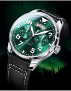 BORMAN BM3851 Mens Automatic Watches Panda 42mm Mechanical Wristwatch Waterproof Luminous Sapphire Miyota 9122 Week Date Month