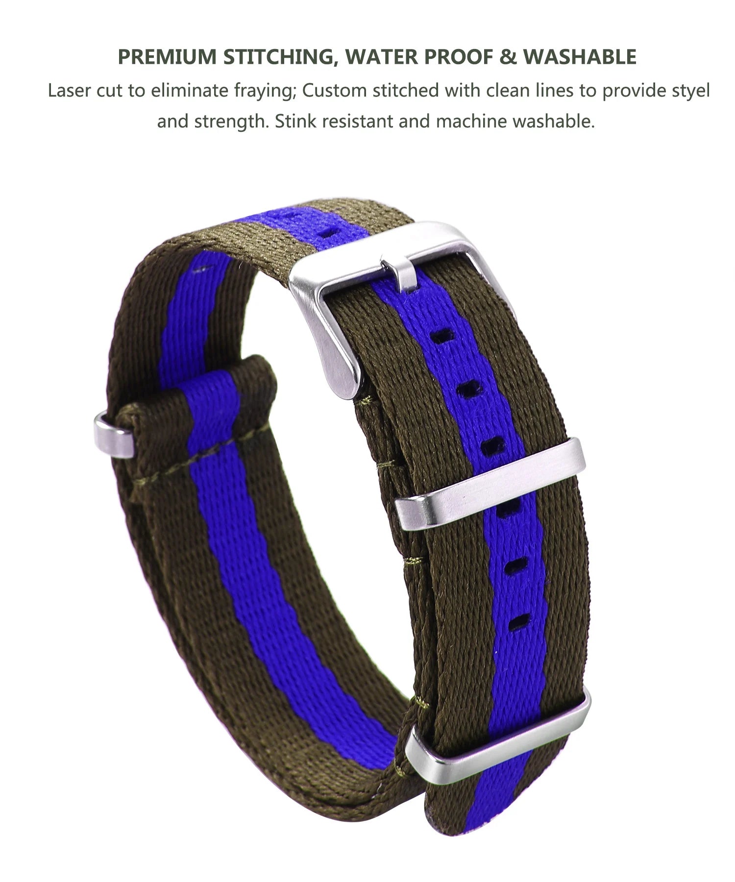 Nylon Watch Band 20mm 22mm Comfortable Watch Straps Loop Military Washable Blet for Men Watchbands