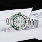 SEESTERN Men of Watch Office GMT Automatic NH34 Movement Sapphire Glass Bezel 20bar Waterproof Diver Mechanical Wristwatch S456