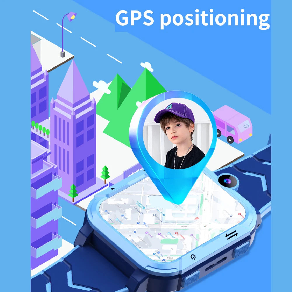 4G Kids Smart Watch 1+8GB GPS WiFi Tracker Location Video Call SOS Call Back Monitor Phone Watch Smartwatch Boys Girl Gifts