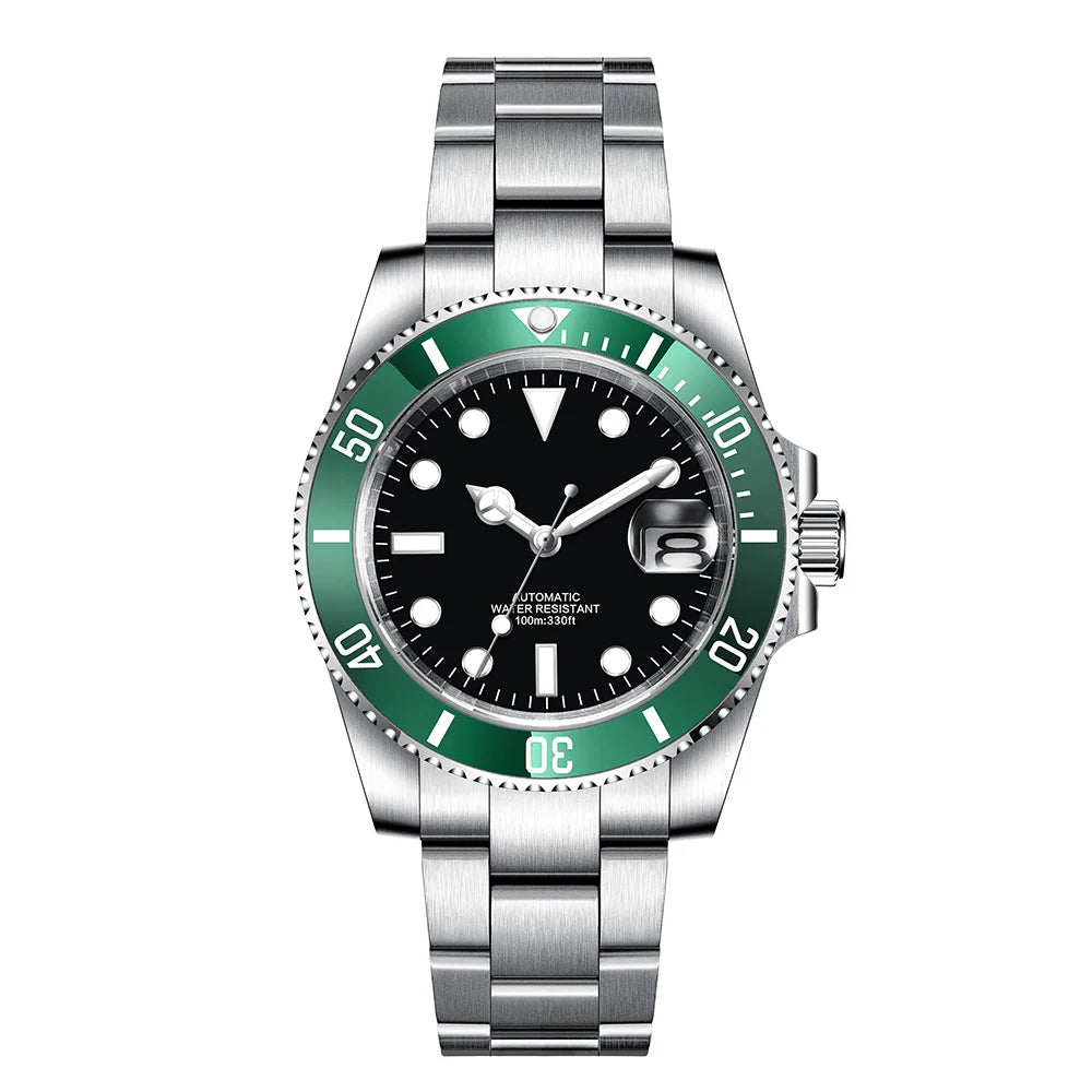 Corgeut Reloj Custom Logo Men's Mechanical Automatic Wristwatch NH35 Movement 40mm Dial 100M Waterproof Sapphire Glass DIY