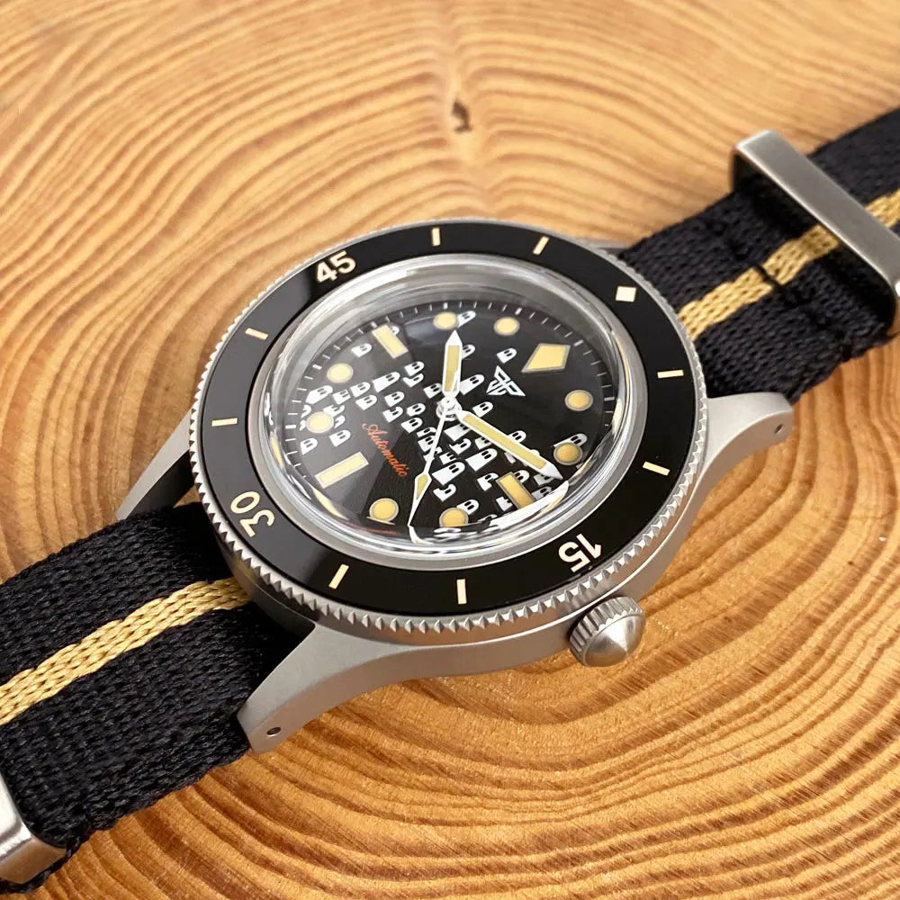 New Tandorio NH35A Automatic Watch for Men 50 Fathoms Ghost Dial Luminous 200m Waterproof Bubble Sapphire Sandblasted 40mm