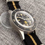 Tandorio NEW 50 Fathoms Automatic Watch for Men Luminous Ghost Dial NH35A Movt 200m Waterproof Bubble Sapphire Glass Sandblasted