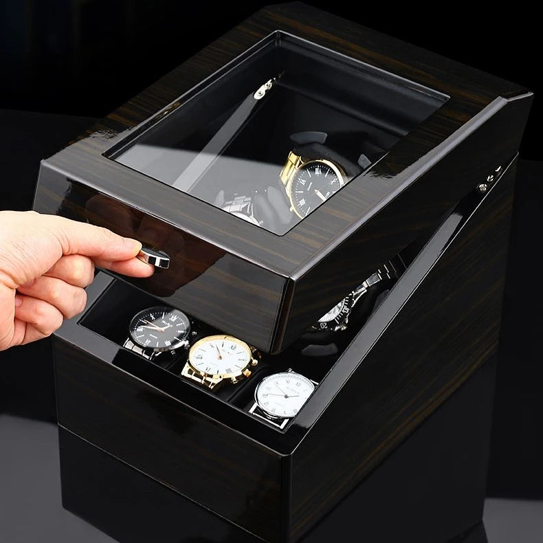 Luxury Watch Winder for Automatic Watches Box Mechanical with Zero Magnetism Silent 12 Watches Box Storage Rotating for Men
