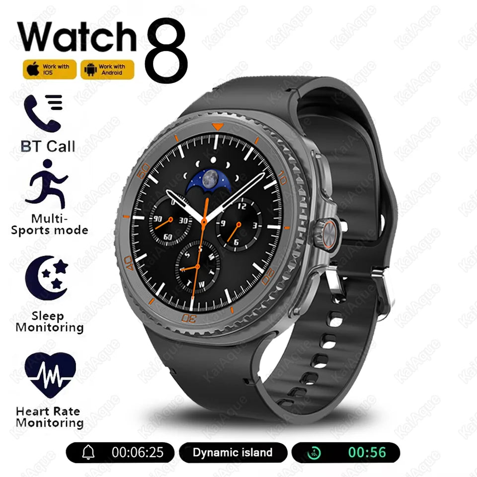 Smart Watch 8 Classic Men HD Display Screen  Bluetooth Call Sports Fitness Waterproof Watch SmartWatch 1.32-inch Android IOS New