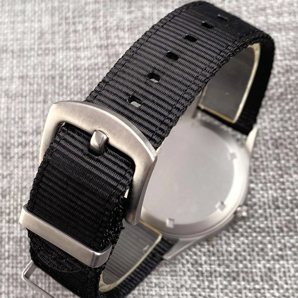 Tandorio NEW 50 Fathoms Automatic Watch for Men Luminous Ghost Dial NH35A Movt 200m Waterproof Bubble Sapphire Glass Sandblasted