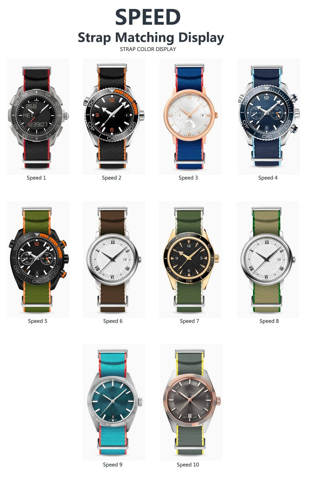 Nylon Watch Band 20mm 22mm Comfortable Watch Straps Loop Military Washable Blet for Men Watchbands