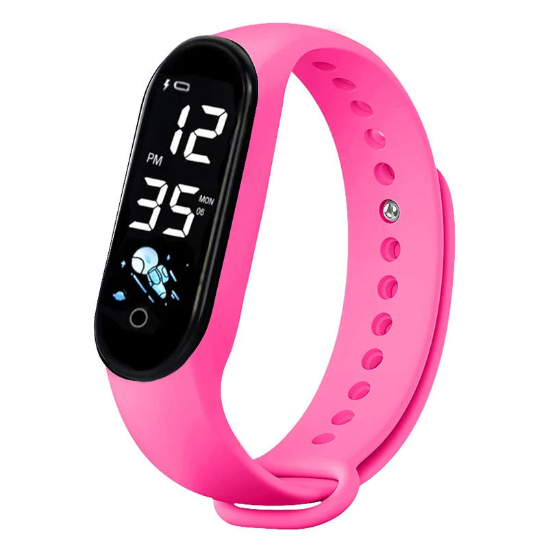 Kawaii Smart Watch For Kids Fashion Outdoor Waterproof Sports Kids' Watches Boy Girls Digital Watches Silicone montre enfant