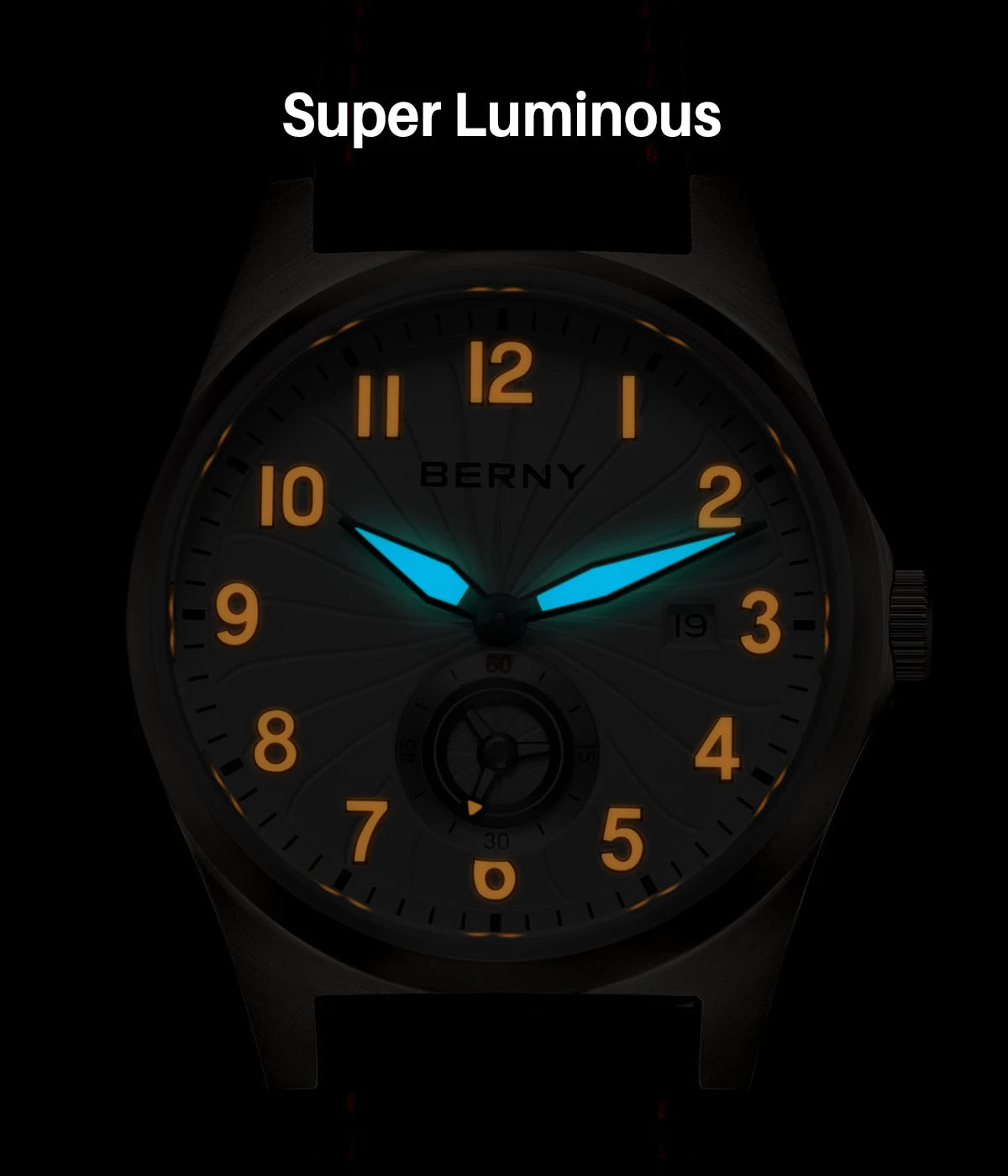 BERNY Full Titanium Automatic Men Watch Super Luminous Mechanical Wristwatch with 10ATM Waterproof Sapphire ST1731 Men Watches