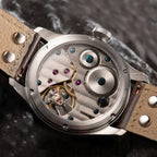 Hruodland 2025 New Men's Mechanical Watch Seagull ST3620 Retro Pilot 43MM Bgw-9 Luminous Sapphire Crystal Turbine Reloj Hombre