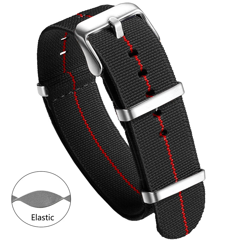 Nylon Watch Band 20mm 22mm Comfortable Watch Straps Loop Military Washable Blet for Men Watchbands
