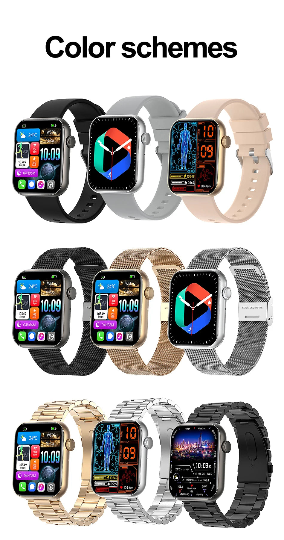 2025 New Smartwatch Men Android IOS Phone 1.9"HD Screen Bluetooth Call Heart Rate Monitoring Sports Waterproof Smart Watch Women