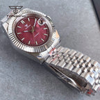 Tandorio 39mm Mechanical NH35 Mother of Pearl Dial Face Stainless Steel Automatic Watch Date Sapphire Men's Wristwatch Luminous