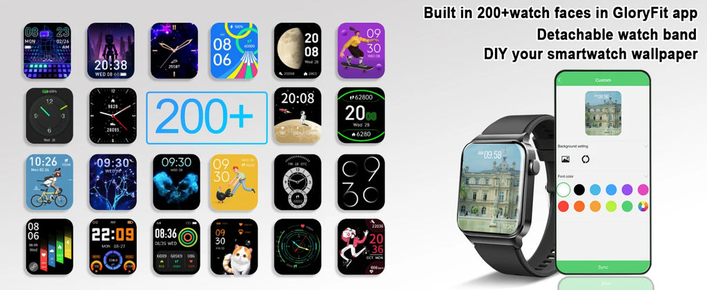 Smart Watch, 1.85" Smartwatch (Answer/Make Call), IP68 Waterproof Fitness Tracker, 100+ Sport Modes, Heart Rate and Sleep Monito