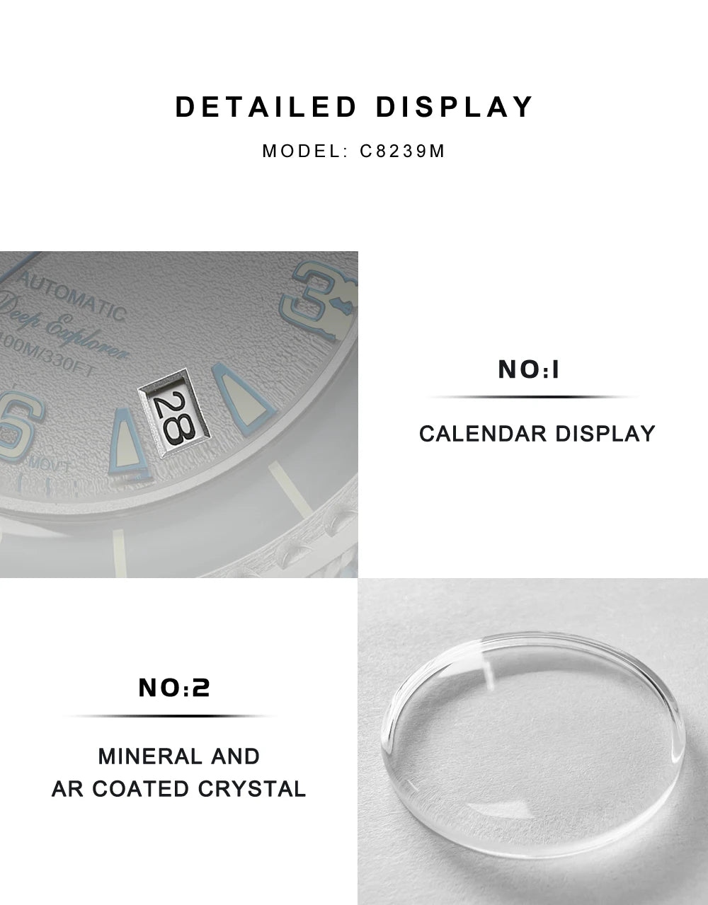 CADISEN Deep Explorer 2025 New Automatic Mechanical Watch Man Canvas Strap Wristwatch MIYOTA  Luxury Luminous Waterproof Watches