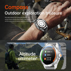 2025 New S4 Ultra Outdoor Sport Smart Watch Men AMOLED HD Screen NFC GPS Compass Heart rate Waterproof Bluetooth Call SmartWatch