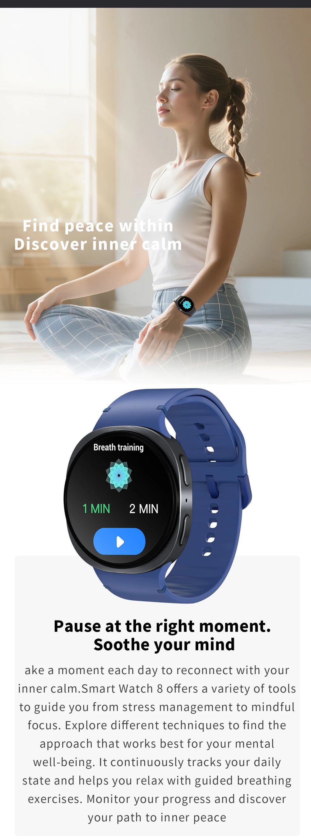 2025 New Smart Watch Series 8   Ultra-thin 1.46 inch Sport Watch Compass IP68 Waterproof Display Bluetooth Call GPS Smart Watch