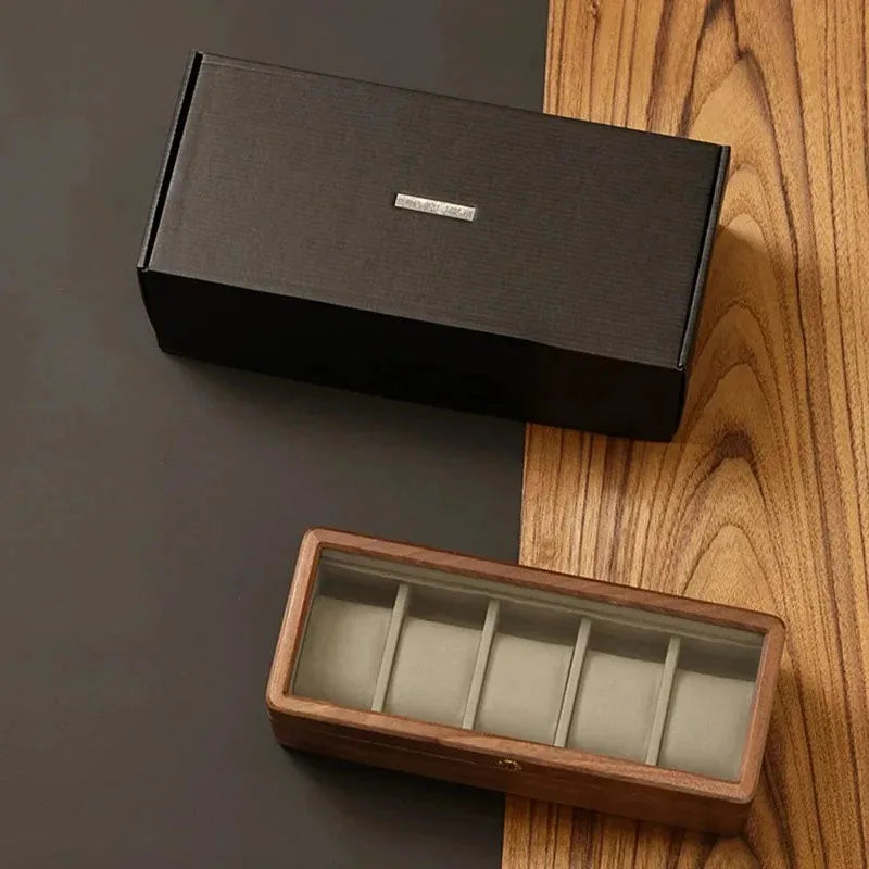 Solid Wood Watch Storage Box Luxury Men Mechanical Wrist Watches Organizer Display Boxes Bracelet Watches Packaging Accessories