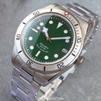 100m Waterproof NH35AA Movement Automatic Men's Watch Mechanical Double Domed Sapphire Rotating Bezel Luminous 316L Bracelet