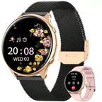 Smart watch for women with phone function, 1.39 inch HD full touch screen with monitor, menstrual cycle, sleep monitoring, pedom