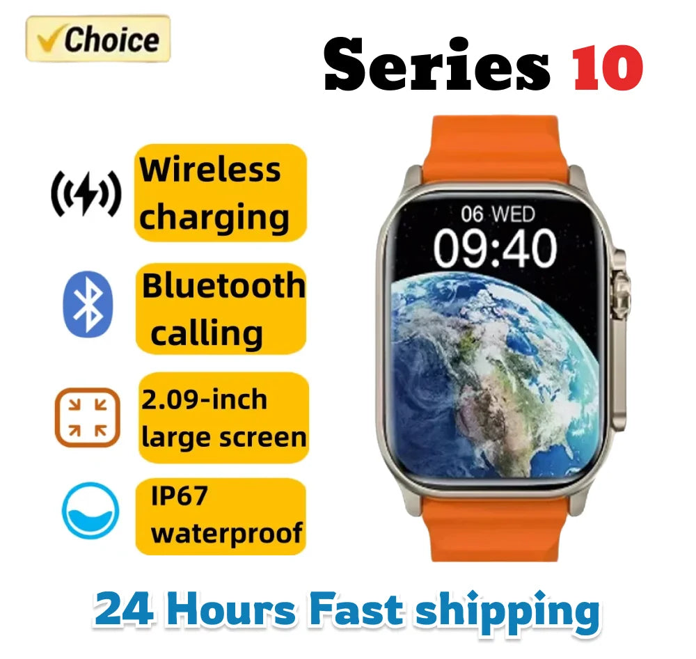 2025 New Smart Watch Series 10 Screen Bluetooth Call Heart Rate Blood Pressure GPS Smartwatch for Android IOS Sports Watch