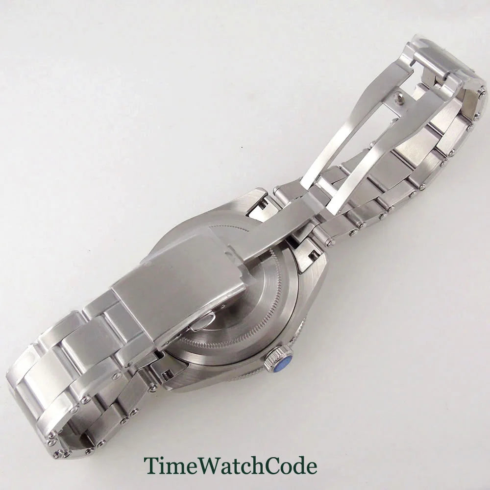 100m Waterproof NH35AA Movement Automatic Men's Watch Mechanical Double Domed Sapphire Rotating Bezel Luminous 316L Bracelet