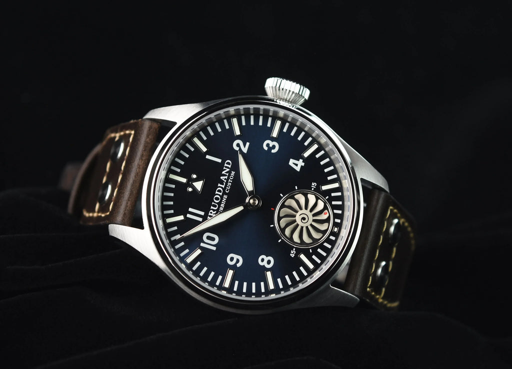 Hruodland 2025 New Men's Mechanical Watch Seagull ST3620 Retro Pilot 43MM Bgw-9 Luminous Sapphire Crystal Turbine Reloj Hombre