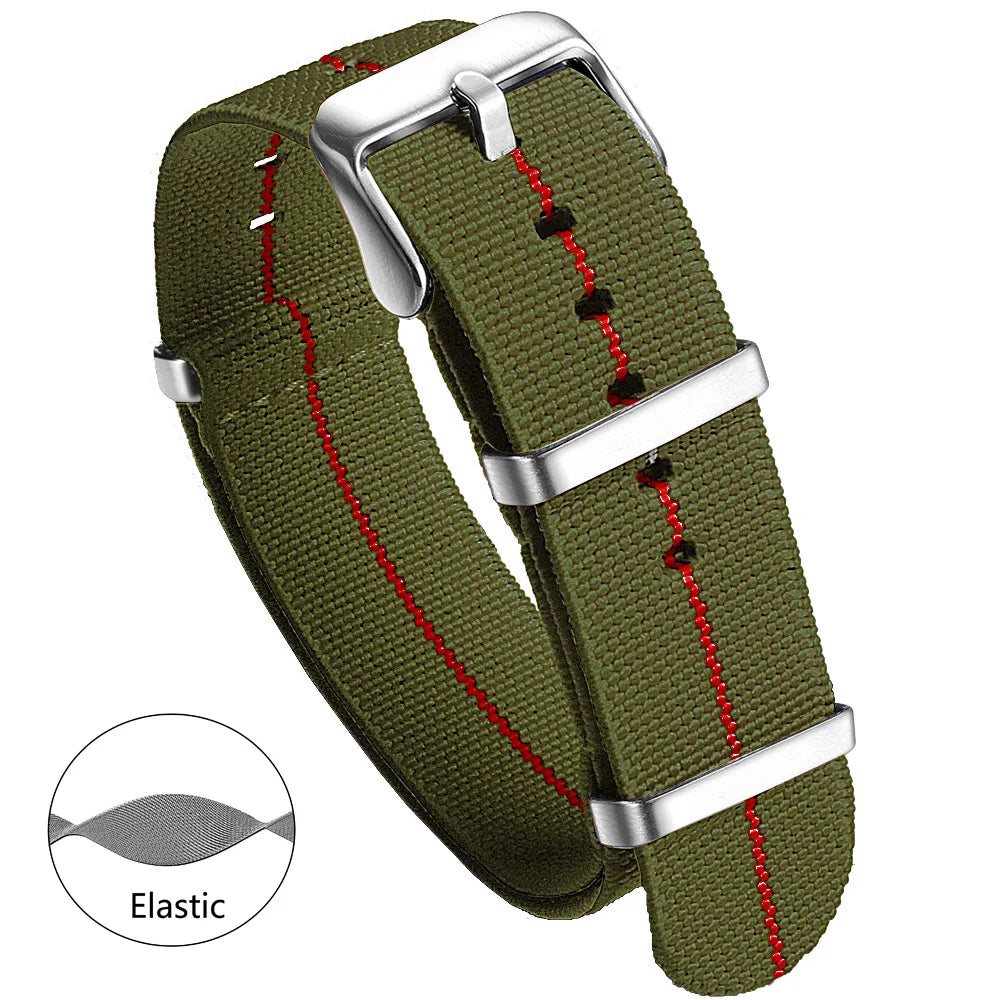 Nylon Watch Band 20mm 22mm Comfortable Watch Straps Loop Military Washable Blet for Men Watchbands