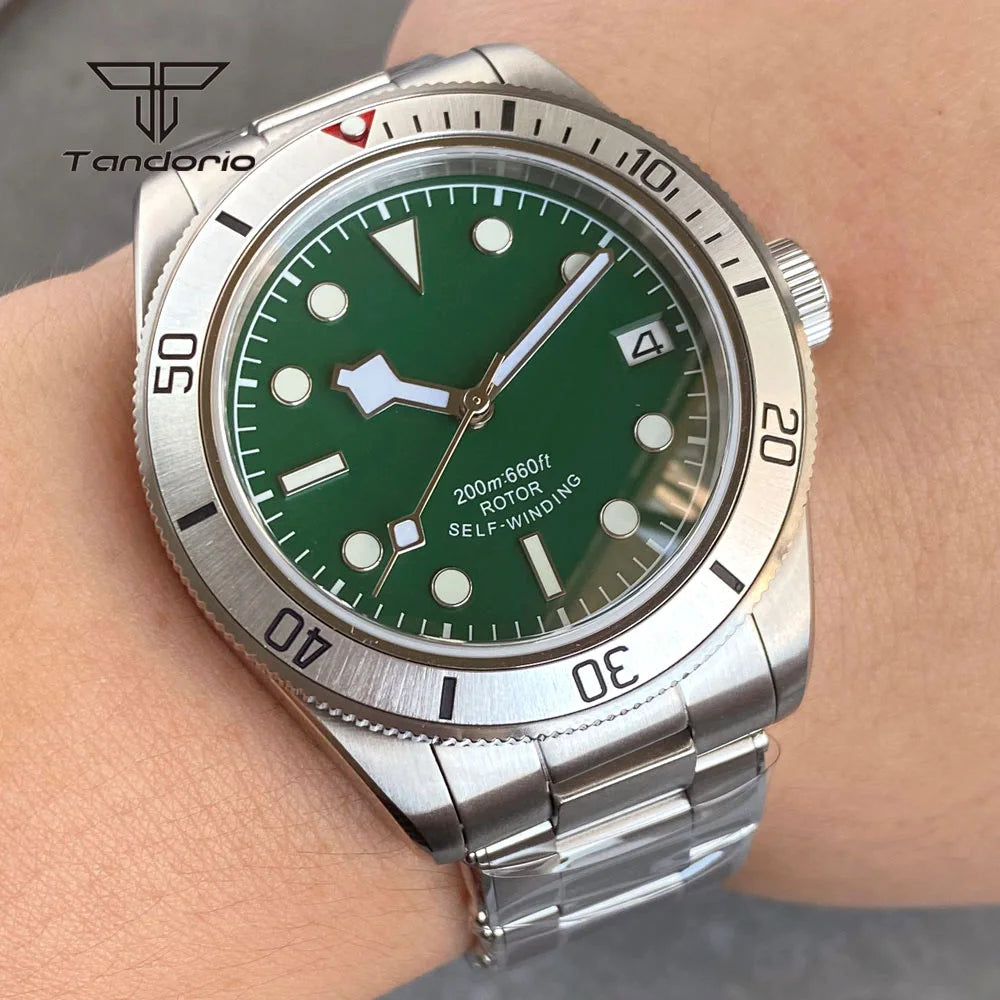 Business 40mm Men's Stainless Steel NH35 Automatic Wristwatch Sapphire Date Dress Mechanical Watches Luminous Self-winding