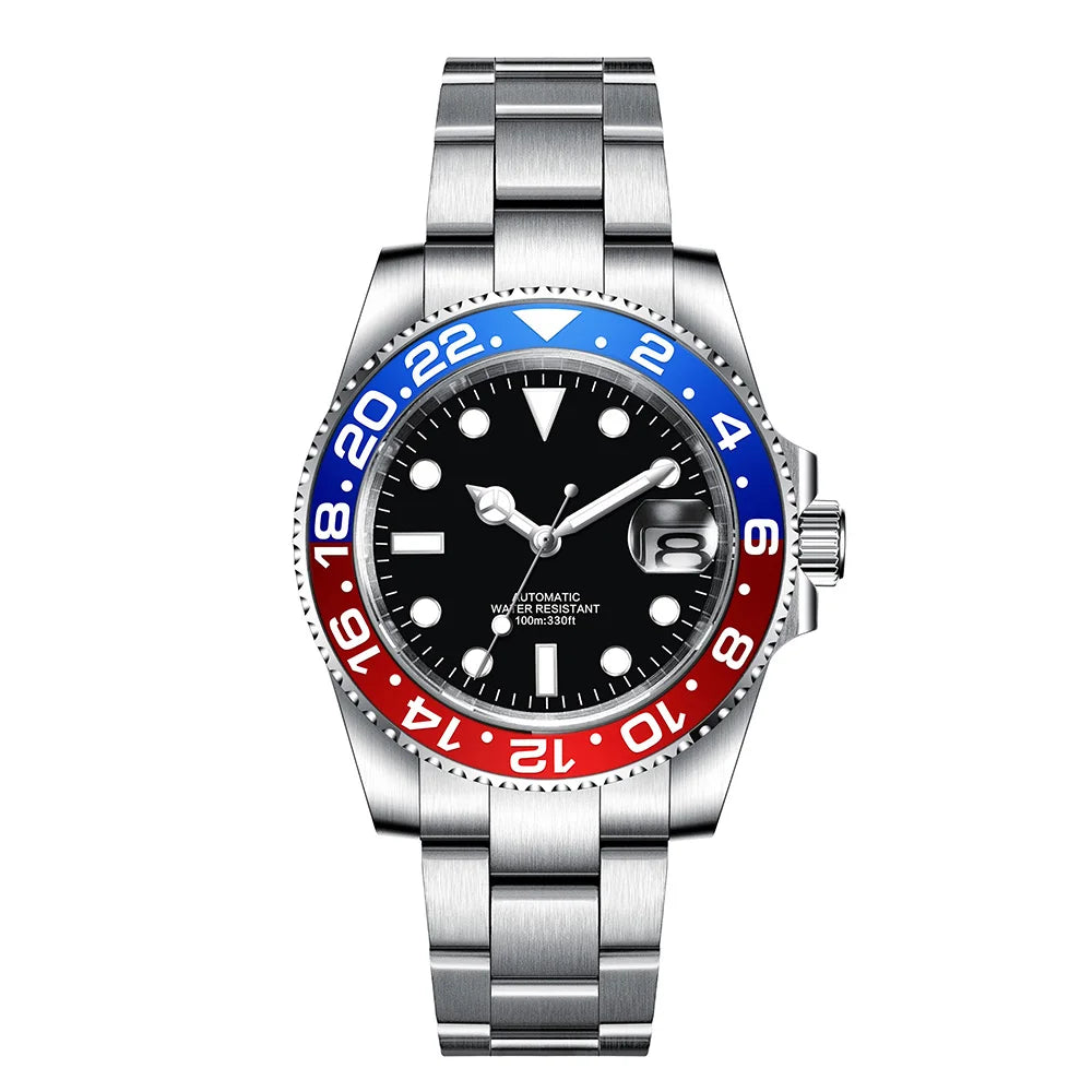 Corgeut Reloj Custom Logo Men's Mechanical Automatic Wristwatch NH35 Movement 40mm Dial 100M Waterproof Sapphire Glass DIY