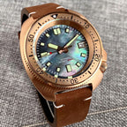 Mother of Pearl Material Black Green Luminous Dial CuSn8 Solid Bronze Turtle Sapphire Glass Diver NH35 Watch 200m Waterproof