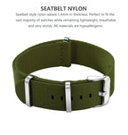 Nylon Watch Band 20mm 22mm Comfortable Watch Straps Loop Military Washable Blet for Men Watchbands
