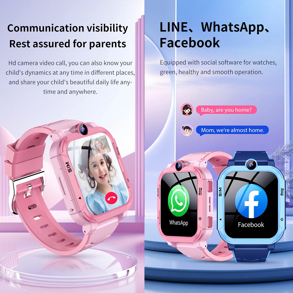 4G Kids Smart Watch 1+8GB GPS WiFi Tracker Location Video Call SOS Call Back Monitor Phone Watch Smartwatch Boys Girl Gifts